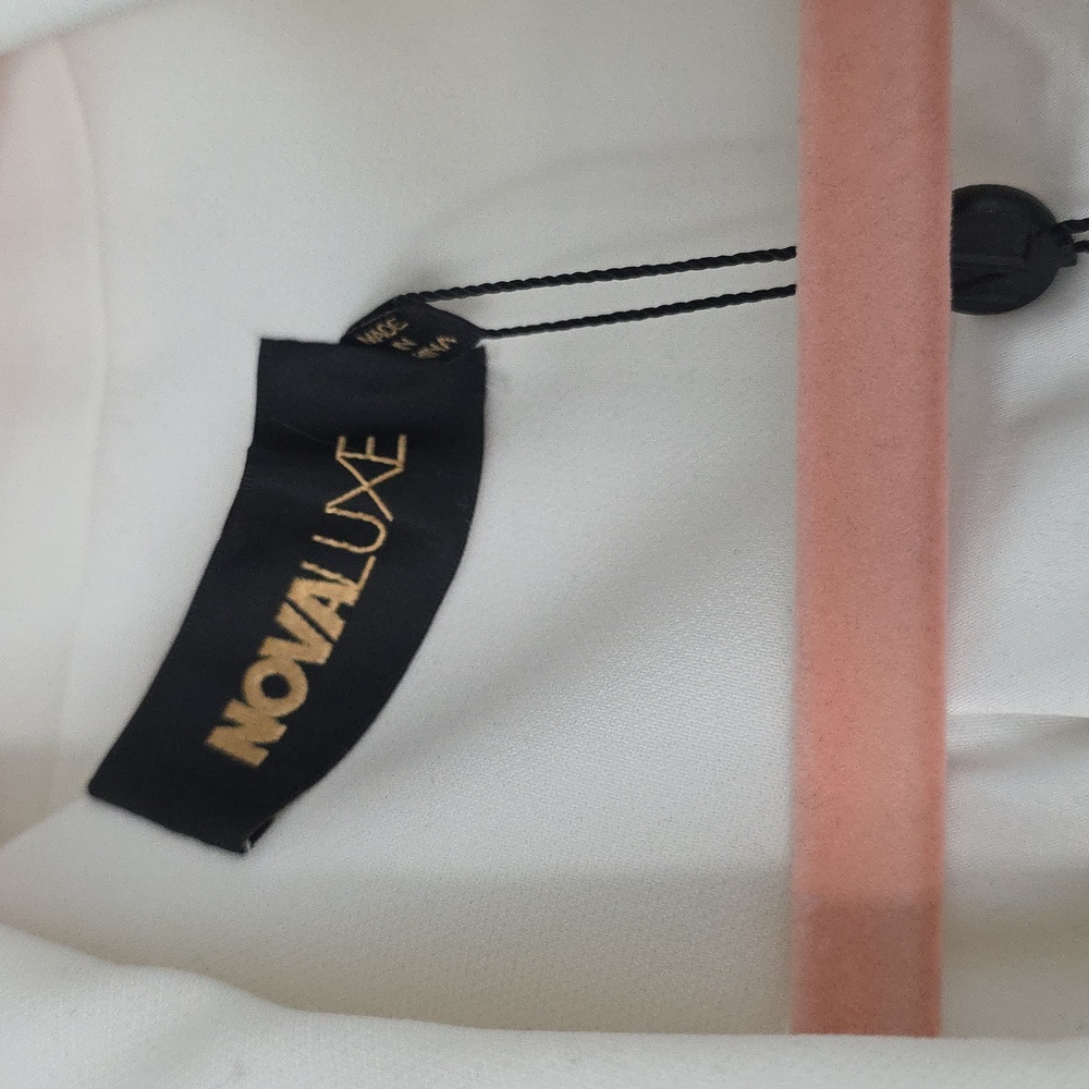 Nova Luxe Tuxedo Off White Women's Blazer Sz L - Picture 8 of 8